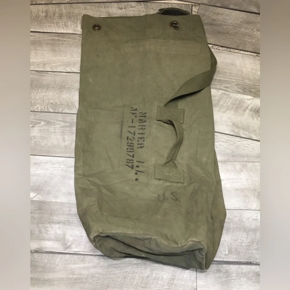 Vintage 40s Clothing Barrack Bag 1940s Laundry Bag USA US Military Post WWII Era